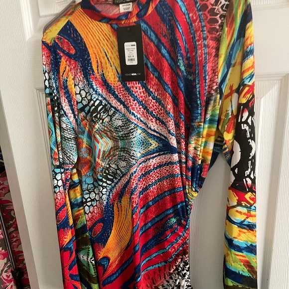 Slitsation printed midi dress - Picture 3 of 7